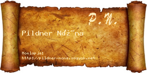 Pildner Nóna névjegykártya